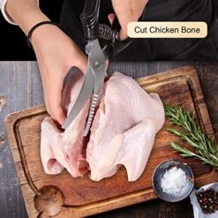 Poultry Shears Heavy Duty Spring Loaded Stainless Steel Sharp Hard Kitchen Scissors Heavy Duty With Safety Lock Meat Scissors For Chicken Bone Cutting, Fish, Vegetable, Food Chopping -Peugeot Shop 51PYcu7i2AL