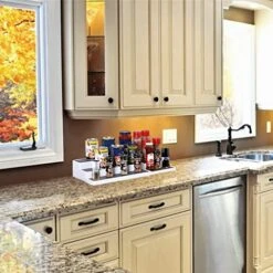 CiWiVOKi 3 Tier Expandable Spice Rack Organizer, Non Skid Spice Storage Shelf Kitchen Organizer For Kitchen Cabinet, Cupboard, Pantry, 2 Packs -Peugeot Shop 51PdCk28qrL