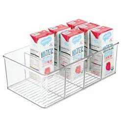 MDesign Plastic Food Storage Organizer Bin Box Container - 4 Compartment Holder For Packets, Pouches, Ideal For Kitchen, Pantry, Fridge, Countertop Organization - 4 Pack - Clear 14 MDesign Plastic Food Storage Organizer Bin Box Container - 4 Compartment Holder For Packets, Pouches, Ideal For Kitchen, Pantry, Fridge, Countertop Organization - 4 Pack - Clear -Peugeot Shop 51PihDaJyxL