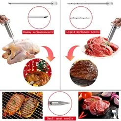 Stainless Steel Meat Injector Kit, Meat Injector Syringe With Needles, Seasoning Injector Marinades For Meats, MUZPZ Turkey Injector Marinade Flavors For BBQ Grill Smoker Christmas Gifts -Peugeot Shop 51PrirsPUwL