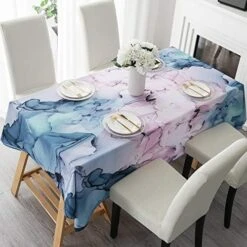 Tablecloth, Original Design Hand Drawing Art Print Table Cloth, Washable Water Resistance Microfiber Decorative Rectangle Table Cover (Tape 8, 60"x84") -Peugeot Shop 51Q45 LriiL. AC