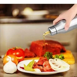 Olive Oil Dispenser 17oz Oil Bottle Stainless Steel Leak Proof Olive Oil Decanter For Kitchen (500ML) -Peugeot Shop 51QBCvYscwL