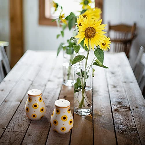 Unflower Salt And Pepper Shaker Set In Decorative Sunflower Box-Sunflower Décor - Sunflower Kitchen -Yellow And White Salt And Pepper Shakers 3 Unflower Salt And Pepper Shaker Set In Decorative Sunflower Box-Sunflower Décor - Sunflower Kitchen -Yellow And White Salt And Pepper Shakers - Image 3