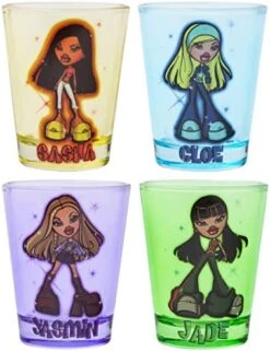 Silver Buffalo 4-Pack Mini Glass Set, 4 Count (Pack Of 1), Disney Princesses Portrait -Peugeot Shop 51QNryYOesL. AC