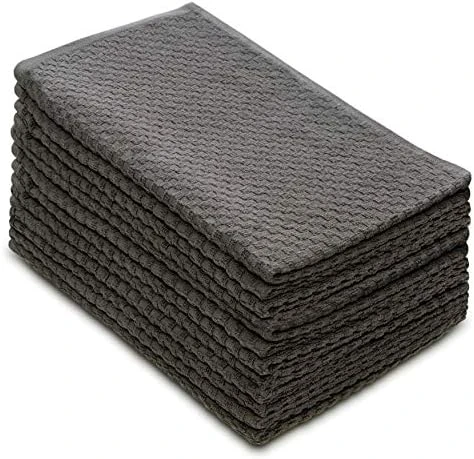 Euro Café Set Of 12 Waffle Weave Pure Cotton Super Absorbent Multipurpose Kitchen Towels, Dishcloths, Tea Towels White 15 Euro Café Set Of 12 Waffle Weave Pure Cotton Super Absorbent Multipurpose Kitchen Towels, Dishcloths, Tea Towels White - Image 15