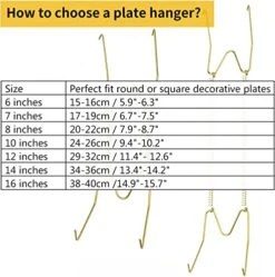 Bettomshin 1PCS Plate Hanger 15.98" W Type Stainless Steel Plate Hangers Invisible Wall Hooks For Walls Compatible Decorative Plates Hooks Dish Diaplay Holder Golden 7 Bettomshin 1PCS Plate Hanger 15.98" W Type Stainless Steel Plate Hangers Invisible Wall Hooks For Walls Compatible Decorative Plates Hooks Dish Diaplay Holder Golden -Peugeot Shop 51QOyD4Vk3L