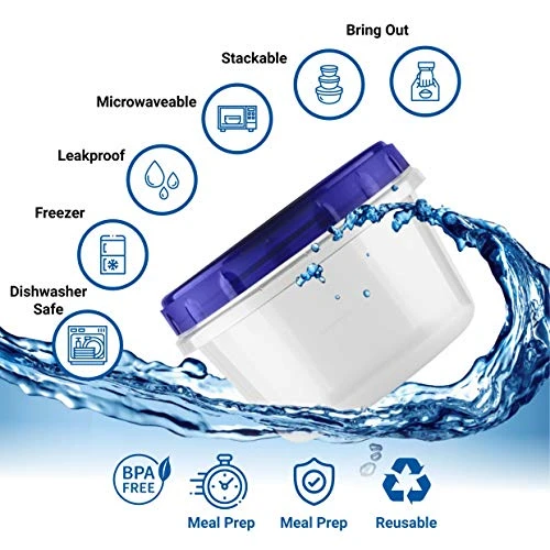 Twist Top Food Deli Containers Screw And Seal Lid 16 Oz Stackable Reusable Plastic Storage Container 12 Pack. 4 Twist Top Food Deli Containers Screw And Seal Lid 16 Oz Stackable Reusable Plastic Storage Container 12 Pack. - Image 4