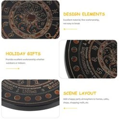 Tabletop Accessories Wooden Pendulum Board Dowsing Divination: Metaphysical Message Board Star Pendulum Chart Mat Witchcraft Altar Supplies Beginner Desktop Accessories -Peugeot Shop 51QS2Et8n4L