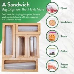 Bamboo Ziplock Bag Organizer For Drawer, Kitchen Storage Bag Organizer, 5 Separate Baggie Organizer For Drawer With Non-Slip Feet And Hanging Holes, Kitchen Organization And Storage 9 Bamboo Ziplock Bag Organizer For Drawer, Kitchen Storage Bag Organizer, 5 Separate Baggie Organizer For Drawer With Non-Slip Feet And Hanging Holes, Kitchen Organization And Storage -Peugeot Shop 51Qa4gMk2QL