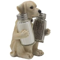 Labrador Retriever Salt And Pepper Shaker Set With Decorative Display Stand Dog Figurine Holder For Lodge & Hunting Cabin Kitchen Decor Table Centerpieces As Puppy Gifts For Hunters -Peugeot Shop 51QfqzmgPjL