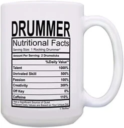 Drummer Gifts Drummer Nutritional Facts Label Percussion Drum Player Gift 11oz Ceramic Coffee Mug Tea Cup White 15 Drummer Gifts Drummer Nutritional Facts Label Percussion Drum Player Gift 11oz Ceramic Coffee Mug Tea Cup White -Peugeot Shop 51Qk3yiNOL. AC