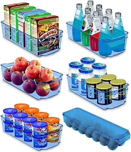 Set Of 6 Fridge Organizer - Includes 6 Refrigerator Organizer Bins (5 Drawers & 1 Egg Holder) - Pantry Organization And Storage Bins For Freezers, Countertops And Cabinets 7 Set Of 6 Fridge Organizer - Includes 6 Refrigerator Organizer Bins (5 Drawers & 1 Egg Holder) - Pantry Organization And Storage Bins For Freezers, Countertops And Cabinets - Image 7