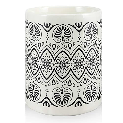 Kitchen Utensil Holder For Countertop, Large Ceramic Utensil Holder Farmhouse Utensil Crock For Kitchen & Dining Table, White Cooking Utensil Holder, Graffiti Style 002 1 Kitchen Utensil Holder For Countertop, Large Ceramic Utensil Holder Farmhouse Utensil Crock For Kitchen & Dining Table, White Cooking Utensil Holder, Graffiti Style 002