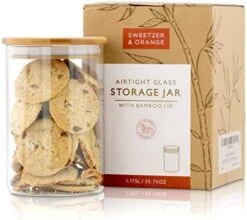 Glass Container With Lid, Bamboo Top (2.2 L) - Dry Food Storage Pasta Container Kitchen Canister For Bow Tie Pasta, Spaghetti, Macaroni, Rotini, Egg Noodles, Cookies, Candy, Flour 17 Glass Container With Lid, Bamboo Top (2.2 L) - Dry Food Storage Pasta Container Kitchen Canister For Bow Tie Pasta, Spaghetti, Macaroni, Rotini, Egg Noodles, Cookies, Candy, Flour -Peugeot Shop 51Qr99yzOSL. AC