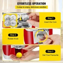 Mophorn Gumball Machine, 1-inch Candy Vending Machine, Commercial Gumball Vending Machine With Adjustable Candy Outlet Size, Metal Gumball Dispenser Machine For Home, Gaming Stores -Peugeot Shop 51R2cL0pgpL