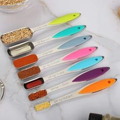 Measuring Spoons Set Stainless Steel Long Handle Measuring Spoons Stackable Heavy Duty Metal Teaspoon Tablespoon Measure Spoon Set Of 7 For Measuring Dry Liquid Ingredients, By YellRin 10 Measuring Spoons Set Stainless Steel Long Handle Measuring Spoons Stackable Heavy Duty Metal Teaspoon Tablespoon Measure Spoon Set Of 7 For Measuring Dry Liquid Ingredients, By YellRin -Peugeot Shop 51R6uKbopLL