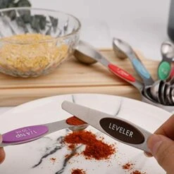 Magnetic Measuring Spoons Set Of 9 Stainless Steel Stackable Dual Sided Teaspoon Tablespoon For Measuring Dry And Liquid Ingredients Fits In Spice Jars -Peugeot Shop 51R8kUM22OL