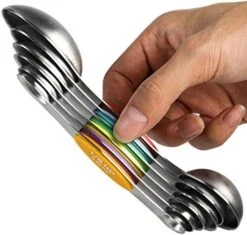 Magnetic Measuring Spoons Set Dual Sided Stainless Steel Set Of 7 Stackable Magnetic Teaspoon Tablespoon For Measuring Dry And Liquid Ingredients (Color) 7 Magnetic Measuring Spoons Set Dual Sided Stainless Steel Set Of 7 Stackable Magnetic Teaspoon Tablespoon For Measuring Dry And Liquid Ingredients (Color) -Peugeot Shop 51RFDxkwq4L. AC