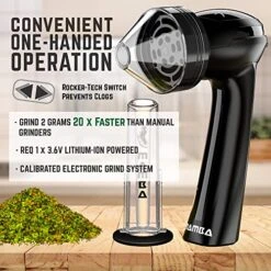 V2-55 Electric Herb Grinder, USB Rechargeable Automatic Grinder Fast Mill With Aluminum Alloy Head, Includes Herb And Spices Holding System (Black) 13 V2-55 Electric Herb Grinder, USB Rechargeable Automatic Grinder Fast Mill With Aluminum Alloy Head, Includes Herb And Spices Holding System (Black) -Peugeot Shop 51RHnTcb2iL