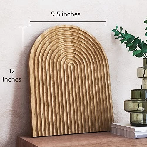 Decorative Wood Serving Board - Beech Arch Wood Tray Cutting Boards For Kitchen, Unique Wood Decor Cutting Board, Charcuterie Serving Tray Wooden Boards 2 Decorative Wood Serving Board - Beech Arch Wood Tray Cutting Boards For Kitchen, Unique Wood Decor Cutting Board, Charcuterie Serving Tray Wooden Boards - Image 2