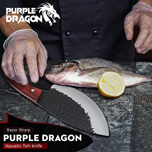 Aquatic Fish Knives Fish Fillet Knife Sharp Slaughter Fish Special Knife Seafood Professional Tool Fish Knife Kitchen Knife Hammered Forging Full Tang Carbon Steel Meat Cleaver 3 Aquatic Fish Knives Fish Fillet Knife Sharp Slaughter Fish Special Knife Seafood Professional Tool Fish Knife Kitchen Knife Hammered Forging Full Tang Carbon Steel Meat Cleaver - Image 3