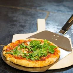 Stainless Steel Folding Pizza Peel With Rubber Handle - Traditional Classic Style, Pizza Paddle, Shovel Tool - 25cm - Silver -Peugeot Shop 51RRxkMJl6L