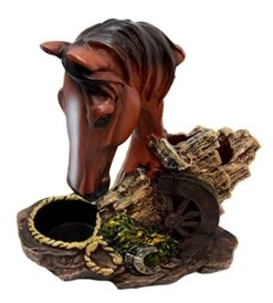 Country Western Chestnut Brown Stallion Horse By Farm Wagon Wheel Lasso Horseshoes Salt And Pepper Shakers Holder Figurine Set 6.25"High Old Fashioned Rustic Decor Statue (Chestnut Brown) 8 Country Western Chestnut Brown Stallion Horse By Farm Wagon Wheel Lasso Horseshoes Salt And Pepper Shakers Holder Figurine Set 6.25"High Old Fashioned Rustic Decor Statue (Chestnut Brown) -Peugeot Shop 51RXB6WlH7L