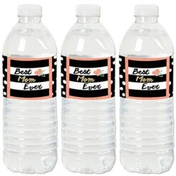 Mom Ever - Mother's Day Water Bottle Sticker Labels - Set Of 20