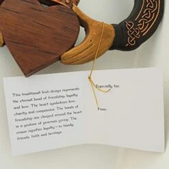 Press Claddagh Wall Hanging And Card, Brown (54999T) -Peugeot Shop 51RdiKs21cL