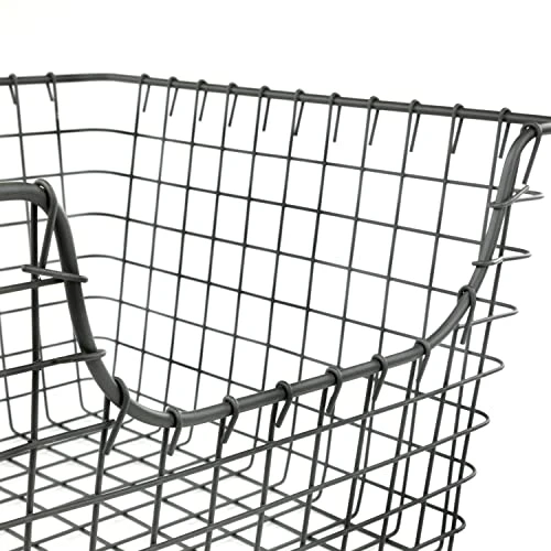 Oop Wire Basket (Industrial Gray) - Storage Bin & Décor For Bathroom, Closet, Pantry, Under Sink, Toy, Shelf, Kitchen, & Nursery Organization 4 Oop Wire Basket (Industrial Gray) - Storage Bin & Décor For Bathroom, Closet, Pantry, Under Sink, Toy, Shelf, Kitchen, & Nursery Organization - Image 4
