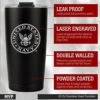 USN 20oz Double Wall Vacuum Insulated Stainless Steel Navy Tumbler Travel Mug