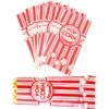 Endless Paper Popcorn Bags 1 Oz. (Pack Of 100), Red & White Popcorn Bags - Popcorn Paper Bags, Pop Corn Bag, Carnivals, Snack Bars, Birthday Parties, Home And Movie Nights - Grease Resistant