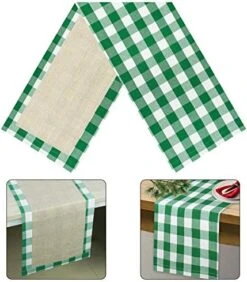 Christmas Table Runner Burlap & Cotton Black White Plaid Reversible Buffalo Check Table Runner For Christmas Holiday Birthday Party Table Home Decoration, 14 X 72 Inch -Peugeot Shop 51Rwxf2jWbL. AC
