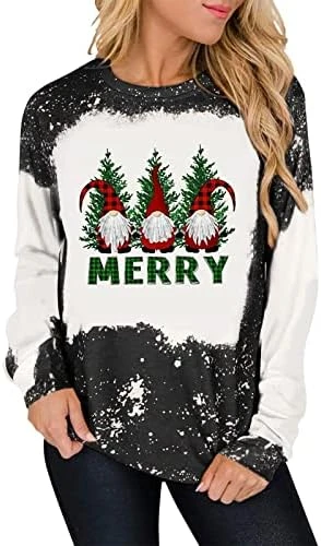 Womens Causal Loose Crewneck Fall Loose Tops Sweatshirts Long Sleeve Christmas Print Plus Size Pullover Top Streetwear 5 Womens Causal Loose Crewneck Fall Loose Tops Sweatshirts Long Sleeve Christmas Print Plus Size Pullover Top Streetwear - Image 5