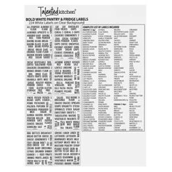 224 White Pantry Labels & Fridge – All Caps Kitchen Pantry Names & Fridge – Food Label Sticker, Water Resistant Pantry Labels For Containers Jar Labels Pantry Organization And Storage -Peugeot Shop 51SNCvSHXBL