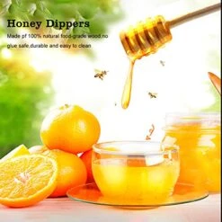 50Pcs Wooden Jam Honey Dipper, Mini Portable Honeycomb Sticks For Honey Jar Dispense Collecting Stirring Drizzle Honey Rod, Five Size For Choose(10cm) 14 50Pcs Wooden Jam Honey Dipper, Mini Portable Honeycomb Sticks For Honey Jar Dispense Collecting Stirring Drizzle Honey Rod, Five Size For Choose(10cm) -Peugeot Shop 51SPzOm0ILL