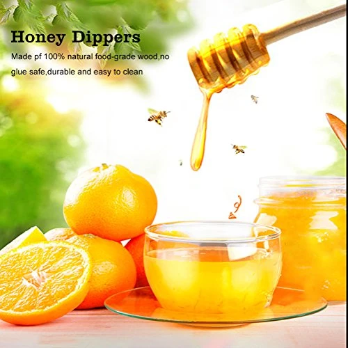 50Pcs Wooden Jam Honey Dipper, Mini Portable Honeycomb Sticks For Honey Jar Dispense Collecting Stirring Drizzle Honey Rod, Five Size For Choose(10cm) 5 50Pcs Wooden Jam Honey Dipper, Mini Portable Honeycomb Sticks For Honey Jar Dispense Collecting Stirring Drizzle Honey Rod, Five Size For Choose(10cm) - Image 5