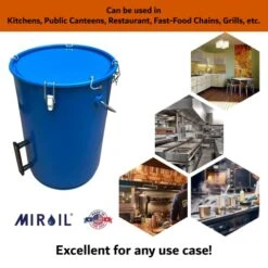 30L 6 Gallon Oil Disposal Caddy With Lid Lock | Safe Storage & Transport Of Up To 6 Gal Of Polishing / Frying Oil | Utility Pail With Heat Shield Fitted Handle | Food Compatible Interior Coating 10 30L 6 Gallon Oil Disposal Caddy With Lid Lock | Safe Storage & Transport Of Up To 6 Gal Of Polishing / Frying Oil | Utility Pail With Heat Shield Fitted Handle | Food Compatible Interior Coating -Peugeot Shop 51SQwhPE18L