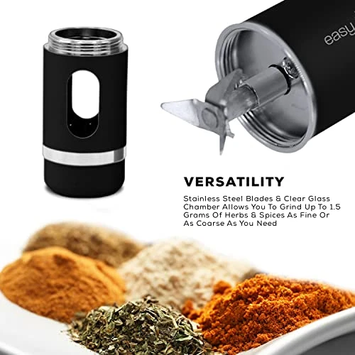 Easy Grinder Clear Glass Electric Herb Pollen Catcher Dispenser Coffee Grinders Crusher USB Rechargeable Stainless Steel Blades 3 Easy Grinder Clear Glass Electric Herb Pollen Catcher Dispenser Coffee Grinders Crusher USB Rechargeable Stainless Steel Blades - Image 3