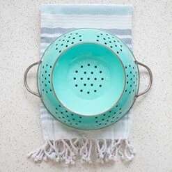 Metal Colander, 3-Quart, Turquoise - -Peugeot Shop 51SXh6dLzHL