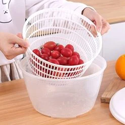 HEIMP Dryer Kitchen Salad Spinner, With Lid Lock & Rotary Handle, Vegetable Lettuce Washer Dryer Quick Dry Off, Ease For Faster Food Prep Kitchen, C Slicer (Color : B) -Peugeot Shop 51Sg7yhT7qL