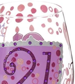 Enesco Designs By Lolita “21” Hand-painted Artisan Stemless Wine Glass, 20 Oz. 6 Enesco Designs By Lolita “21” Hand-painted Artisan Stemless Wine Glass, 20 Oz. -Peugeot Shop 51Sh8xb0xsL