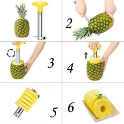Pineapple Peeler, SameTech Stainless Steel Pineapple Corer Remover Slicer Tool For Home & Kitchen With Sharp Blade For Diced Fruit Rings -Peugeot Shop 51SjhAZx8wL