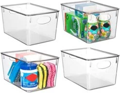 Plastic Storage Bins With Lids – Perfect Kitchen Organization Or Pantry Storage – Fridge Organizer, Pantry Organization And Storage Bins, Cabinet Organizers - 4 Pack 10 Plastic Storage Bins With Lids – Perfect Kitchen Organization Or Pantry Storage – Fridge Organizer, Pantry Organization And Storage Bins, Cabinet Organizers - 4 Pack -Peugeot Shop 51Slkx2szGL. AC