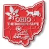 Ohio Small State Magnet By Classic Magnets, 1.7" X 1.8", Collectible Souvenirs Made In The USA