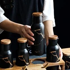 2 Pack Ceramic Oil And Vinegar Soy Sauce Maple Syrup Dispenser Bottle For Kitchen 380ml (Black) 11 2 Pack Ceramic Oil And Vinegar Soy Sauce Maple Syrup Dispenser Bottle For Kitchen 380ml (Black) -Peugeot Shop 51SuOGSwp7L