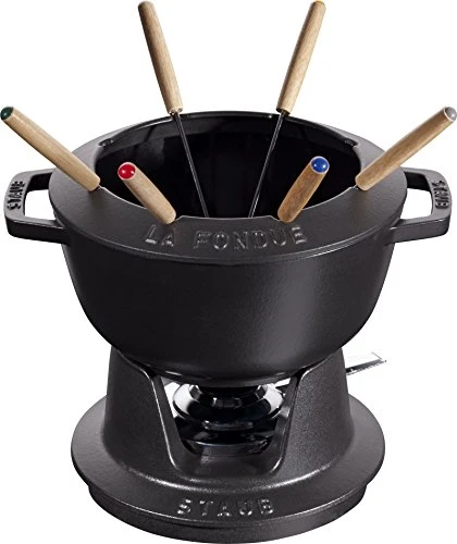 Staub Taub Speciality 40511-972 Fondue Set, Black, 7.9 Inches (20 Cm), Cast Enamel, Pot, Authentic Japanese Product 3 Staub Taub Speciality 40511-972 Fondue Set, Black, 7.9 Inches (20 Cm), Cast Enamel, Pot, Authentic Japanese Product - Image 3