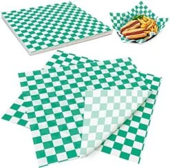 Deli Paper Sheets Sandwich Wrap Paper - 12x12" Food Wrapping Grease Resistant Checkered Liner Papers, Perfect For Restaurants, Barbecues, Picnics, Parties, Kids Meals, Outdoors - 250 Sheets -Peugeot Shop 51T6DzLjXL. AC