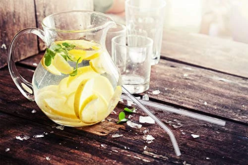 8"x8mm Long Reusable Glass Straws, Clear Drinking Straws For Smoothie, Milkshakes, Tea, Juice-12 Pack Including 6 Straight And 6 Bent With 2 Cleaning Brush, Perfect For Hot Or Cold Drinks 6 8"x8mm Long Reusable Glass Straws, Clear Drinking Straws For Smoothie, Milkshakes, Tea, Juice-12 Pack Including 6 Straight And 6 Bent With 2 Cleaning Brush, Perfect For Hot Or Cold Drinks - Image 6