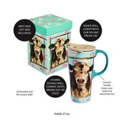 Myrtle Metallic Ceramic Latte Travel Cup 17 Oz -Peugeot Shop 51TFEEoZHiL